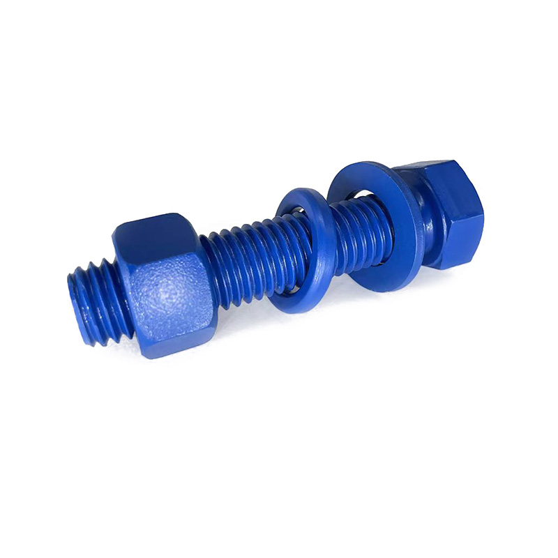 Grade 10.9 12.9 8.8 A2 70 Stainless Steel Hexagonal Screw Blue Coated Screw