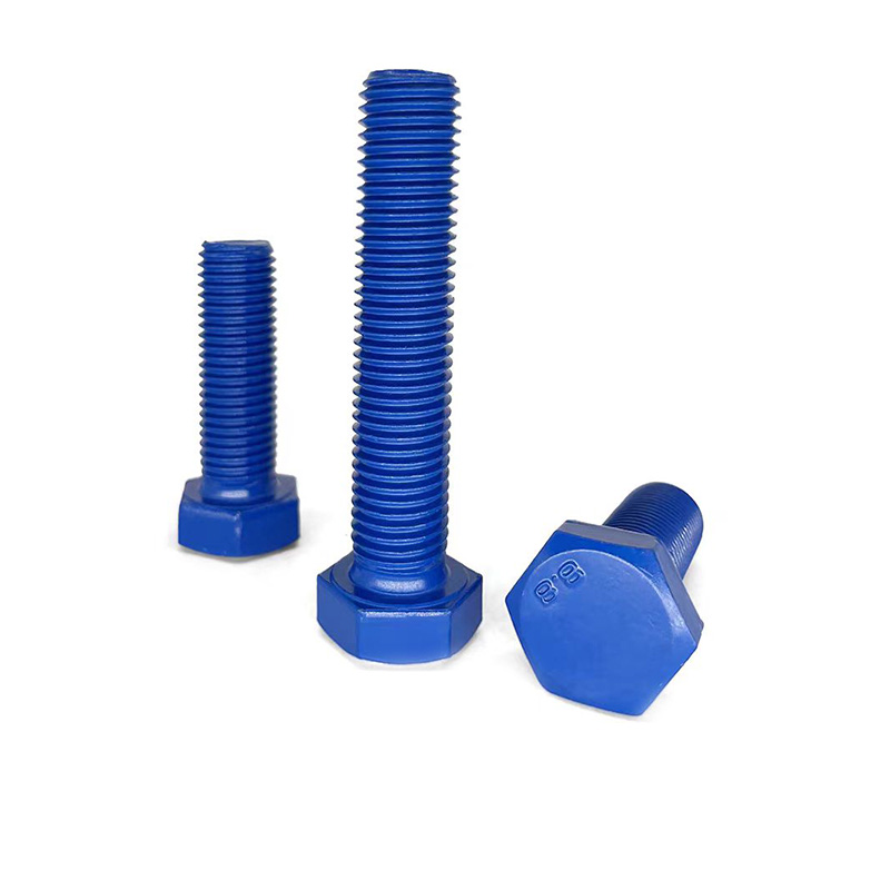 Grade 10.9 12.9 8.8 A2 70 Stainless Steel Hexagonal Screw Blue Coated Screw