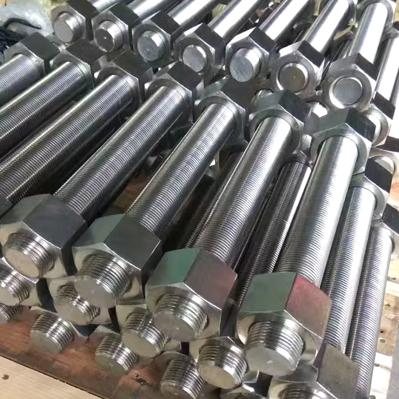 M27*300 PTFE Blue / Dacromet Coated ASTM A320 L7 Fully Threaded Rods