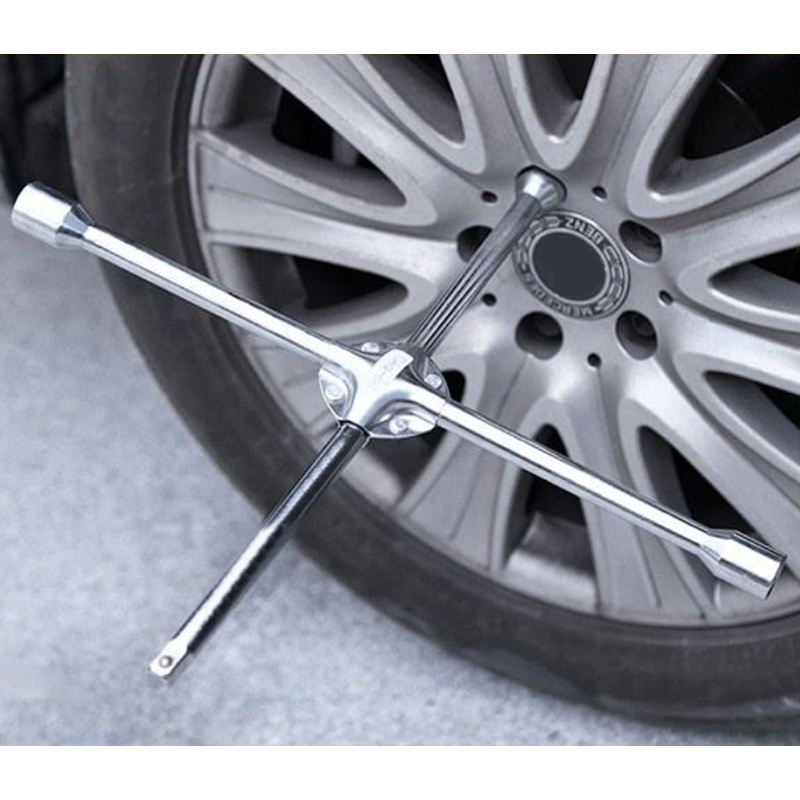 45# Steel Universal 4 Way Cross Wrench For Tires 45# Steel Universal 4 Way Cross Wrench For Tires