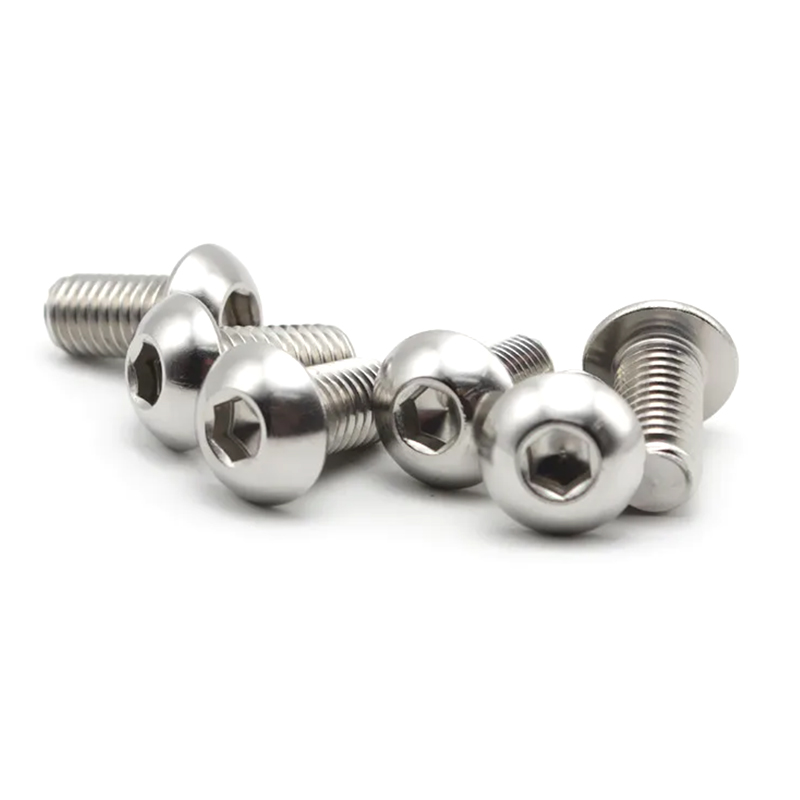 Alloy Steel M5*10 Zinc Plated Round Head Hex Socket Screw