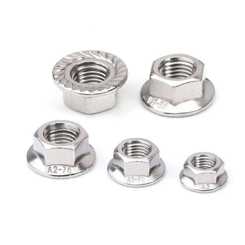 DIN6923 M4 Hex Flange Nut Anti-Slip Nuts