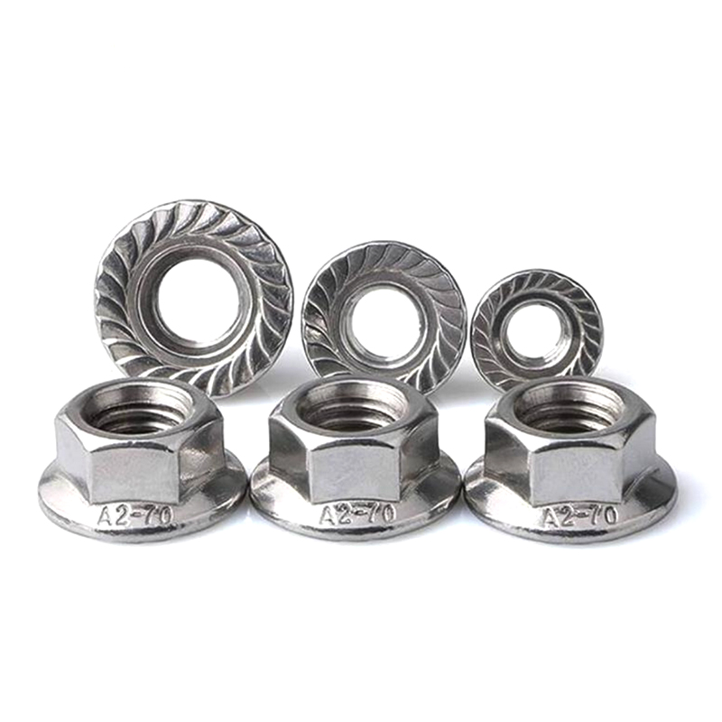 M16-1.5 Zinc Plated Hex Flange Nut Non-Slip Nuts