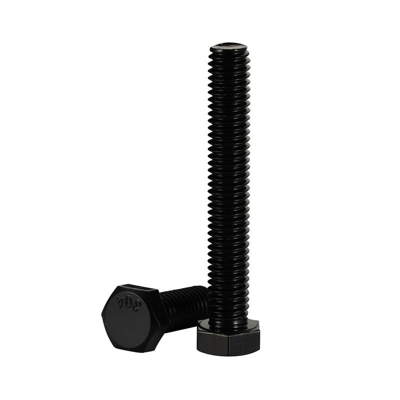 SS304 A2-70 Black Oxide Full Thread Hexagonal Bolt DIN 933