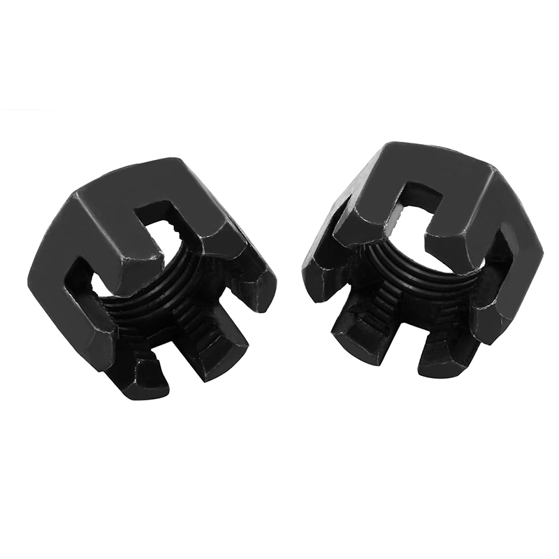 M16×1.5 Grade 4.8 Carbon Steel Black Oxide Slotted Castle Nut DIN 935